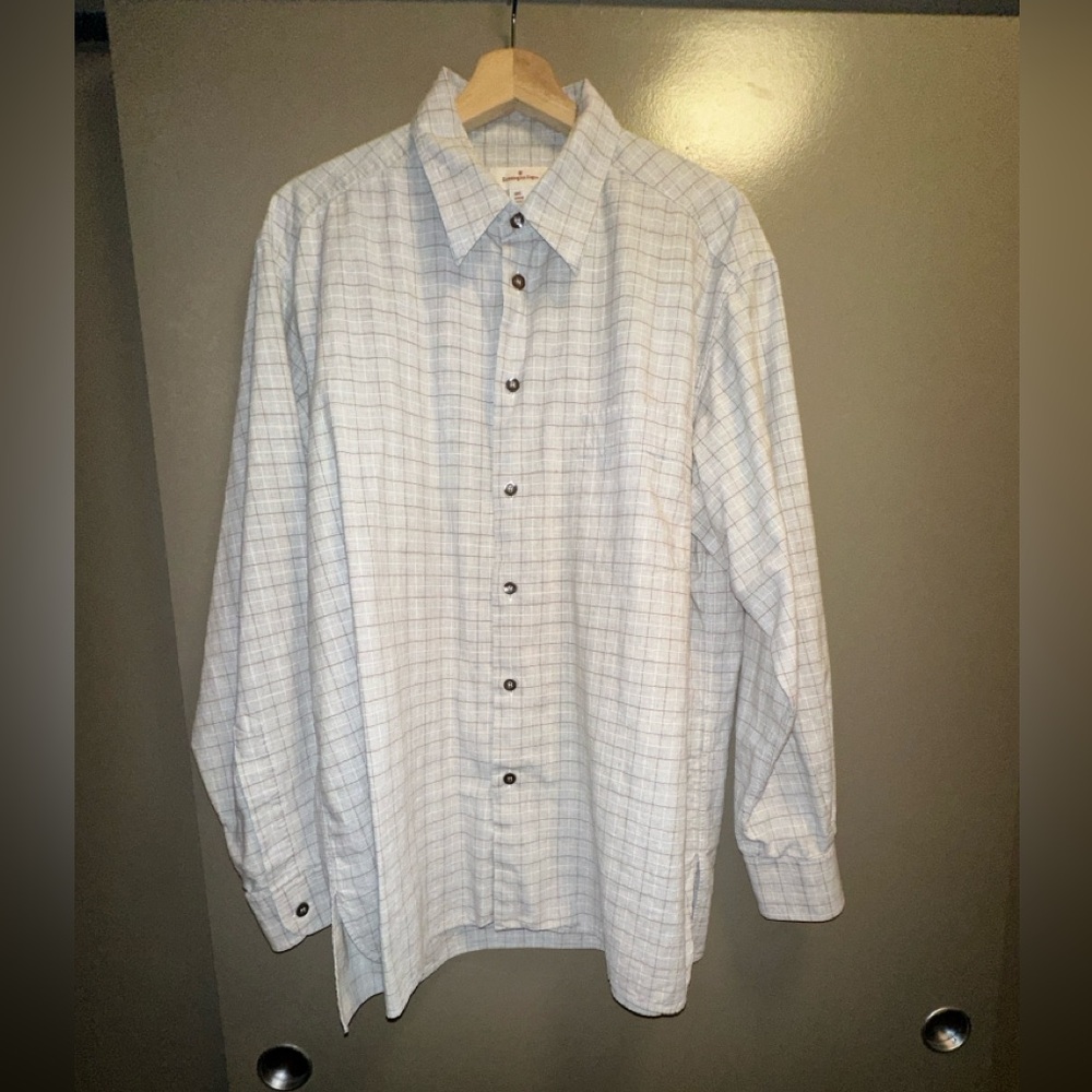 Zegna gray plaid cross cotton button down shirt